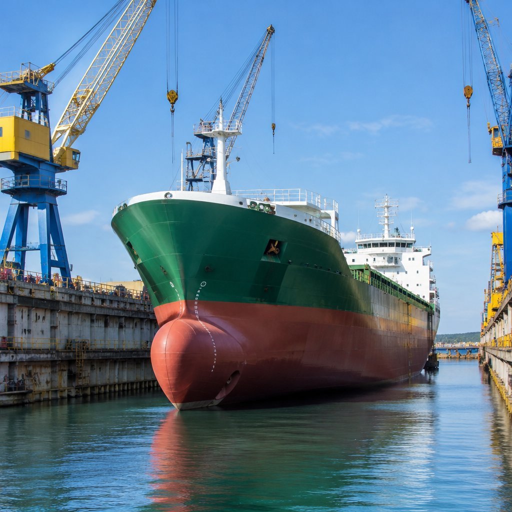 Eco-design bulk carrier floated out of dry dock